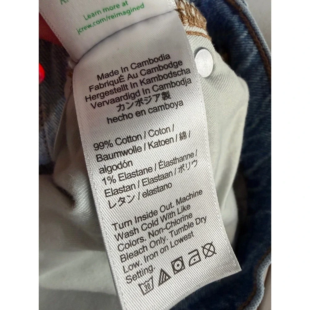 J.Crew Mid-Rise 90s Classic Straight Jeans Womens 31 Blue Pheasant Wash Retro - Picture 6 of 13